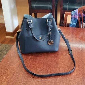 Elegant Black Leather Tote Bag